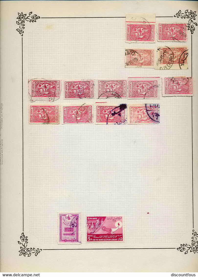Depart 1 Euro 32-collection De Timbres + Documents Asie Asia 58 - Malaya Singapore - 37 Cans à Voir - Collections (without Album)