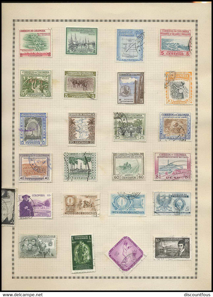 depart 1 euro 40-collection de timbres de Colombie (Colombia) 26 scans à voir