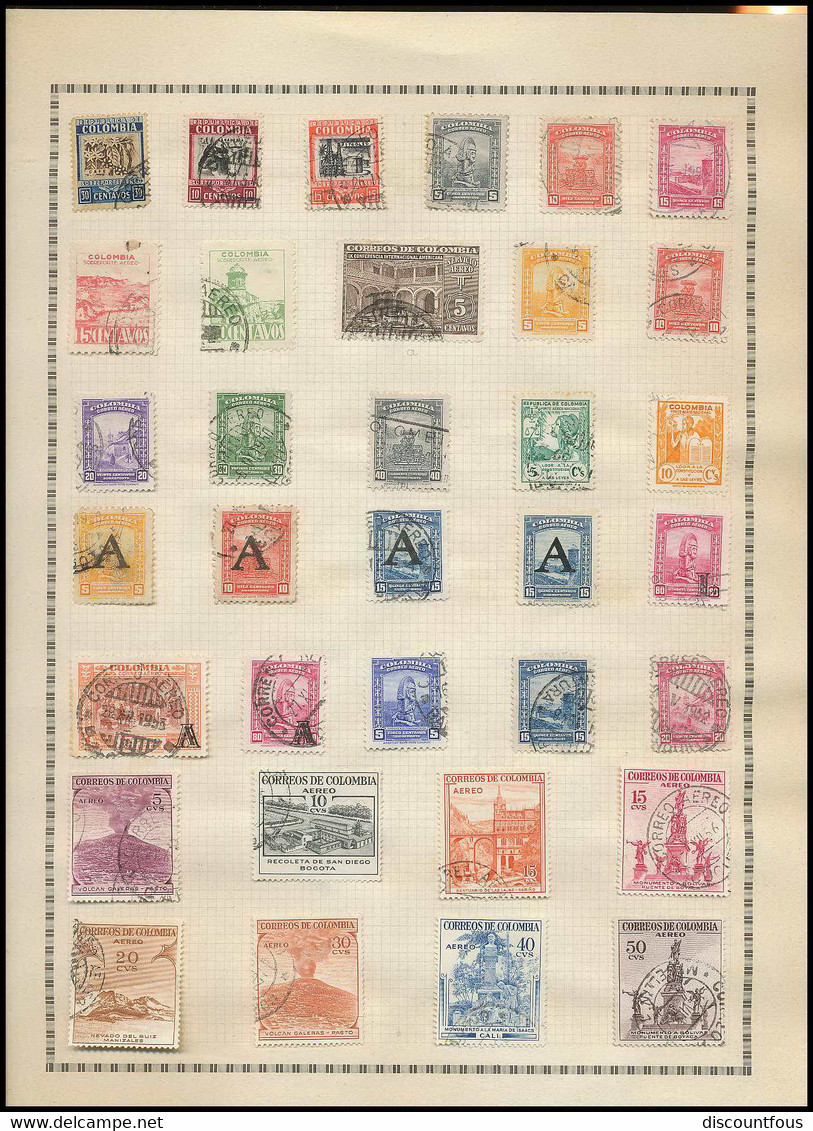 depart 1 euro 40-collection de timbres de Colombie (Colombia) 26 scans à voir