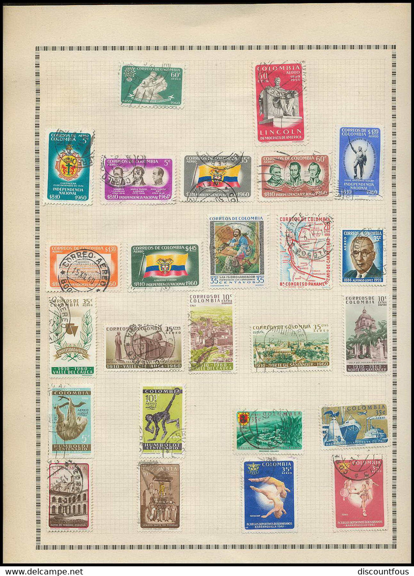 depart 1 euro 40-collection de timbres de Colombie (Colombia) 26 scans à voir