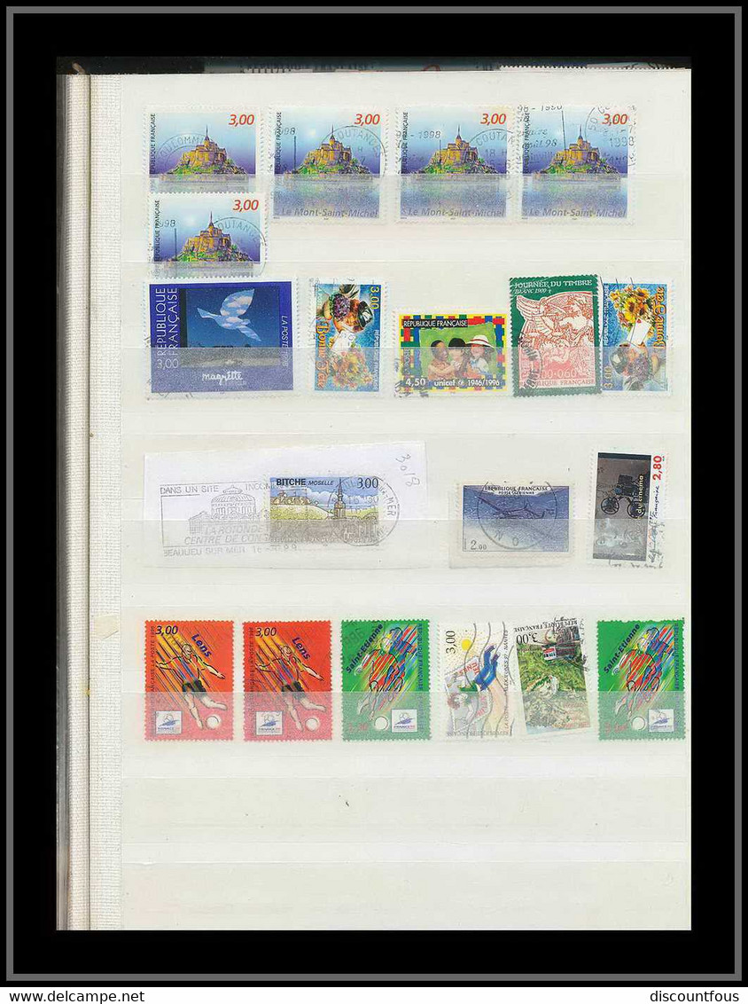 Depart 1 Euro 43-collection France Gros Classeur De Stock 55 Pages Remplies De Timbres 1960 / 2005 - 57 Scans à Voir - Collections