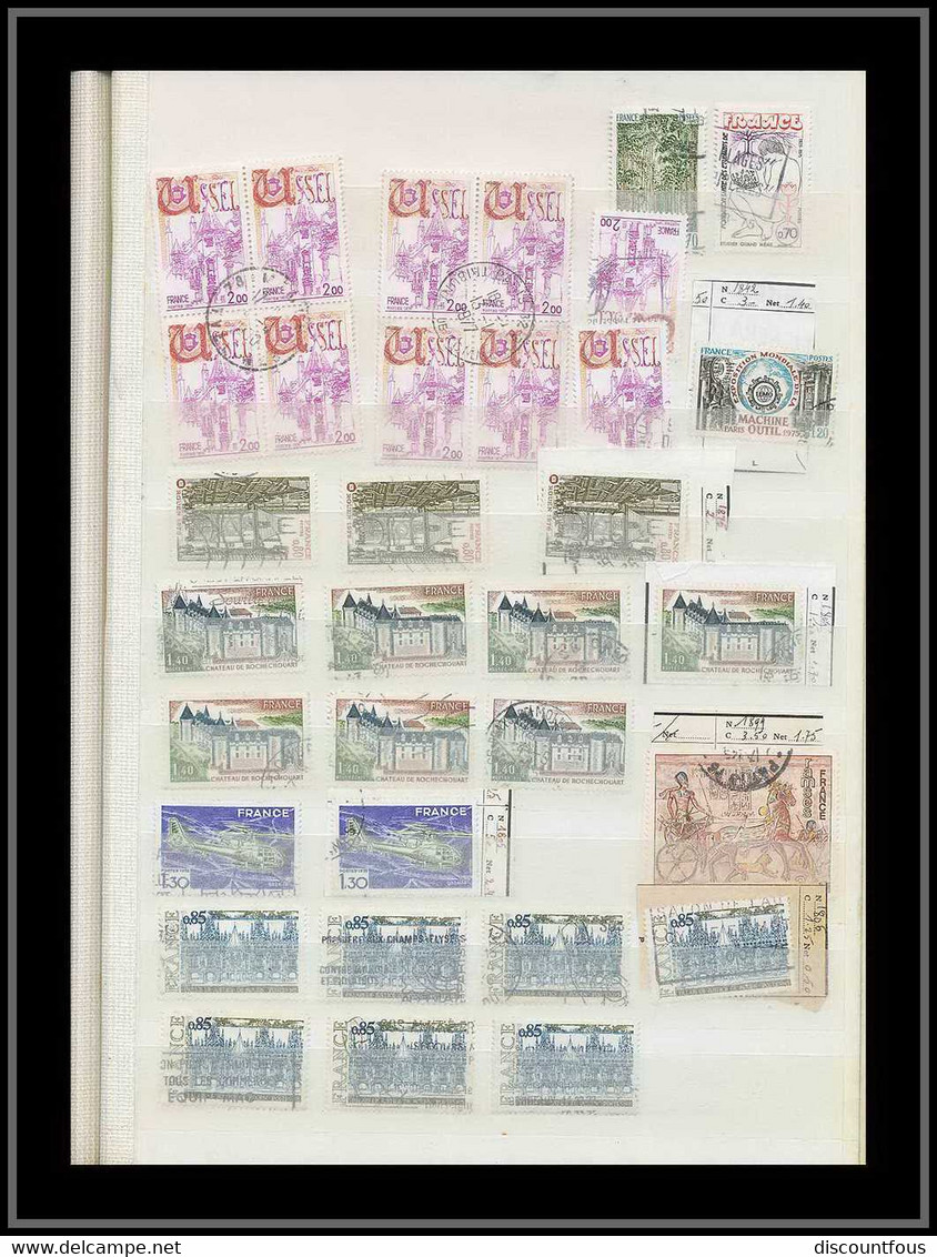 depart 1 euro 43-collection france gros classeur de stock 55 pages remplies de timbres 1960 / 2005 - 57 scans à voir