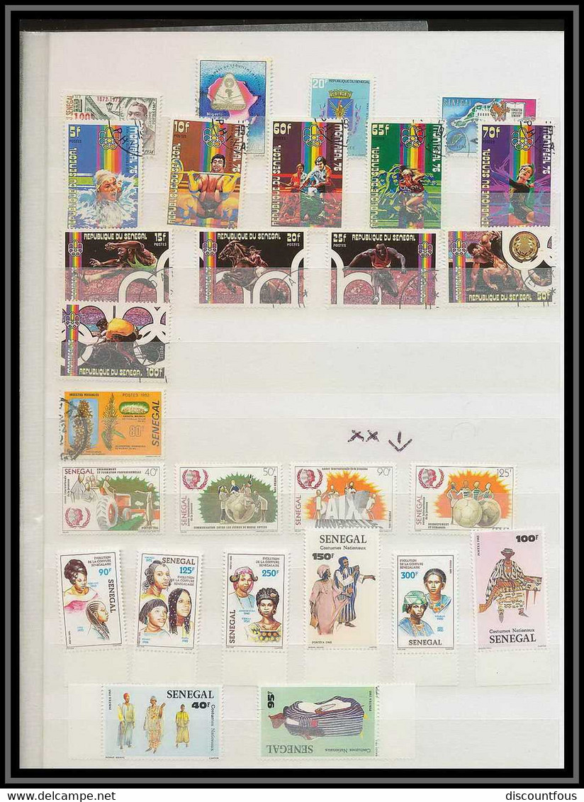 Depart 1 Euro 67-collection De Timbres Du Sénégal + Courriers Non Dentelé ** MNH (Imperforate)- 73 Scans à Voir - Collections (sans Albums)