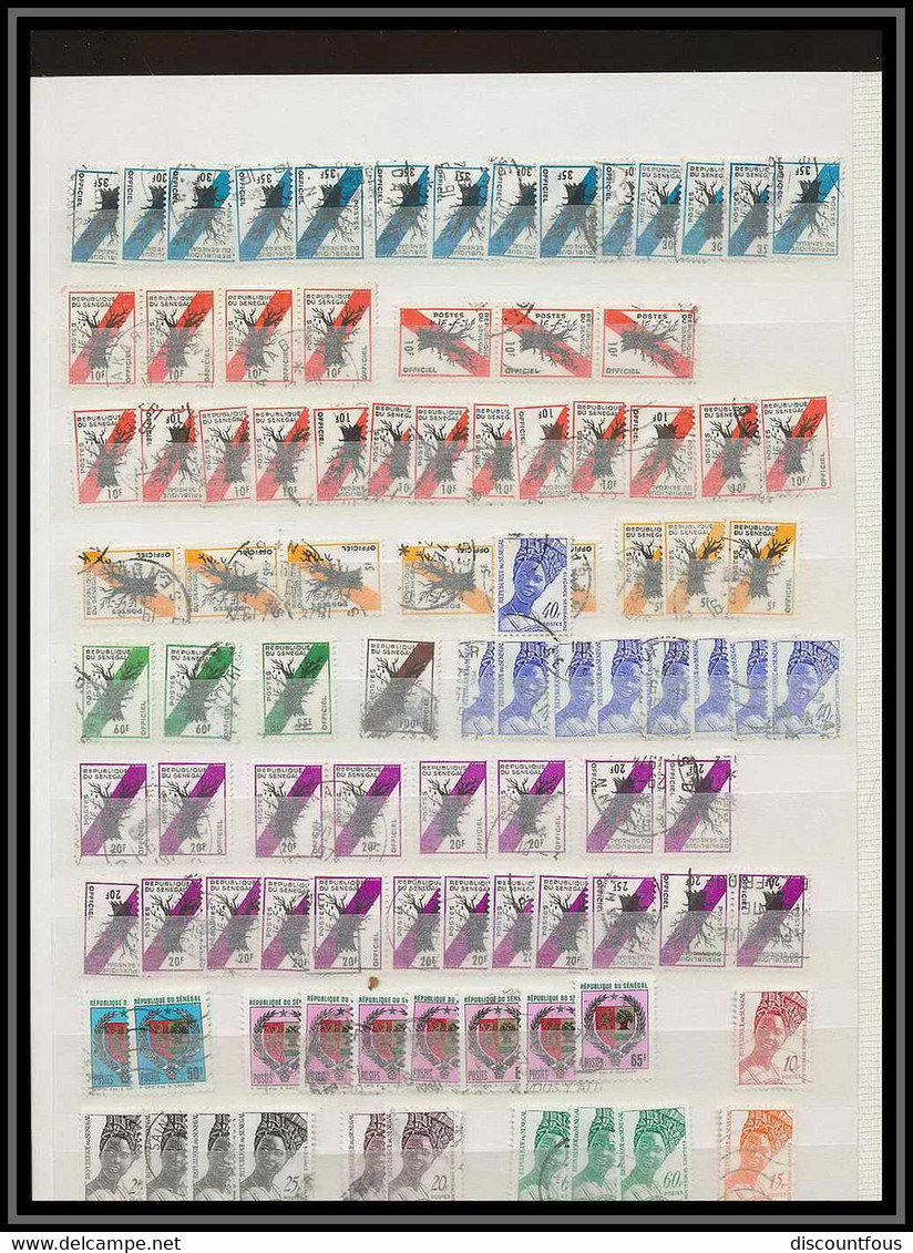 depart 1 euro 67-collection de timbres du sénégal + courriers Non dentelé ** MNH (Imperforate)- 73 scans à voir