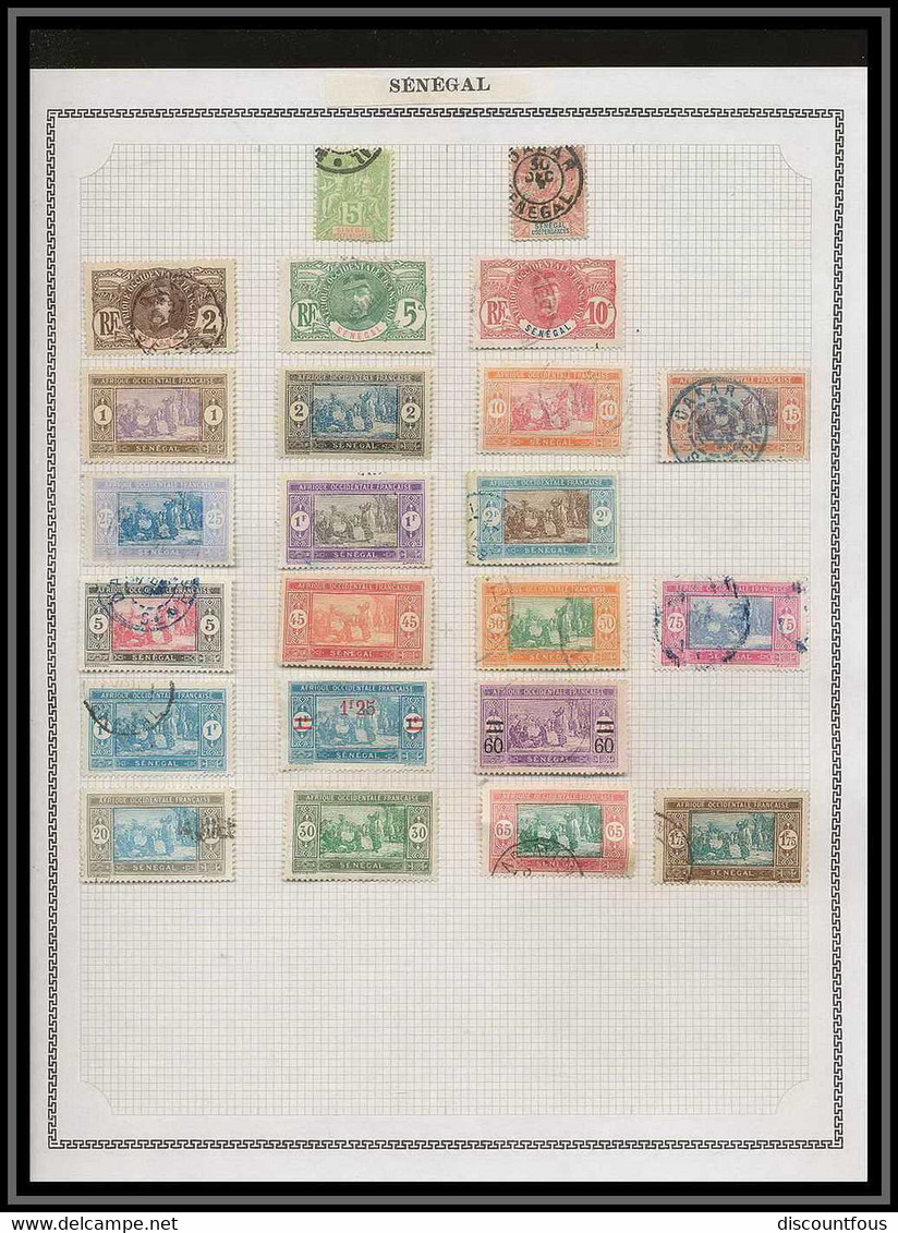 depart 1 euro 67-collection de timbres du sénégal + courriers Non dentelé ** MNH (Imperforate)- 73 scans à voir