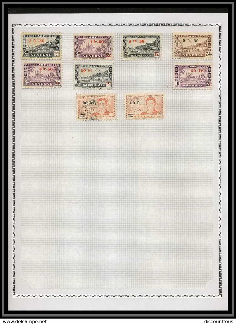 depart 1 euro 67-collection de timbres du sénégal + courriers Non dentelé ** MNH (Imperforate)- 73 scans à voir