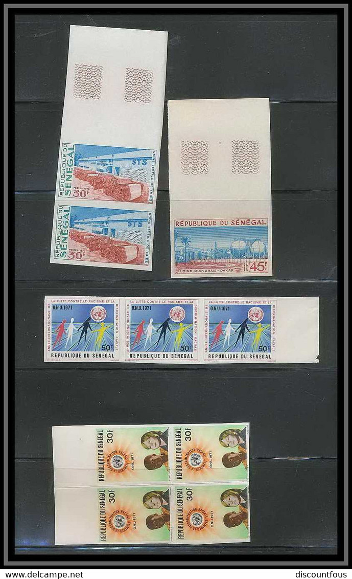 depart 1 euro 67-collection de timbres du sénégal + courriers Non dentelé ** MNH (Imperforate)- 73 scans à voir