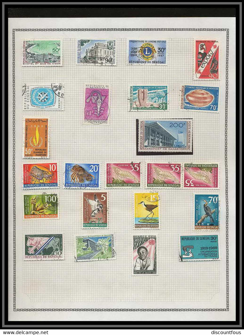 depart 1 euro 67-collection de timbres du sénégal + courriers Non dentelé ** MNH (Imperforate)- 73 scans à voir