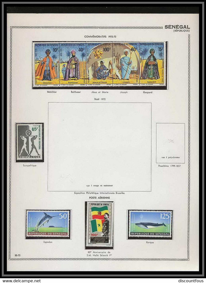 depart 1 euro 67-collection de timbres du sénégal + courriers Non dentelé ** MNH (Imperforate)- 73 scans à voir