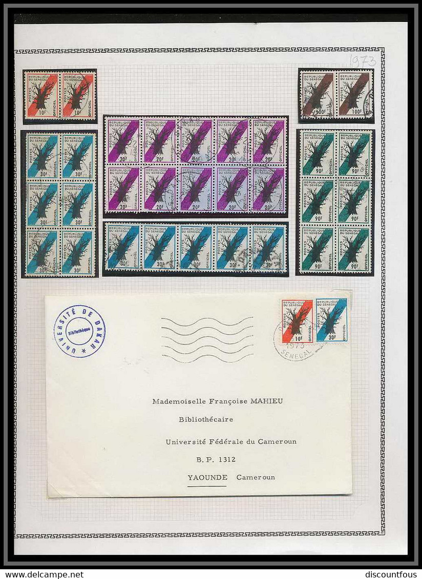 depart 1 euro 67-collection de timbres du sénégal + courriers Non dentelé ** MNH (Imperforate)- 73 scans à voir