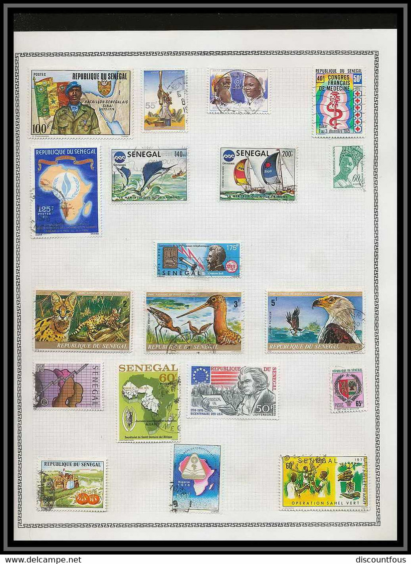 depart 1 euro 67-collection de timbres du sénégal + courriers Non dentelé ** MNH (Imperforate)- 73 scans à voir