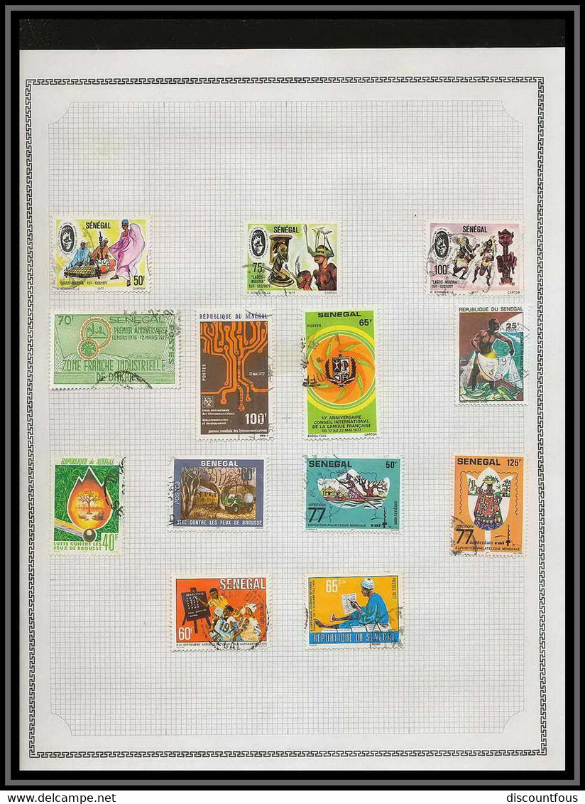 depart 1 euro 67-collection de timbres du sénégal + courriers Non dentelé ** MNH (Imperforate)- 73 scans à voir