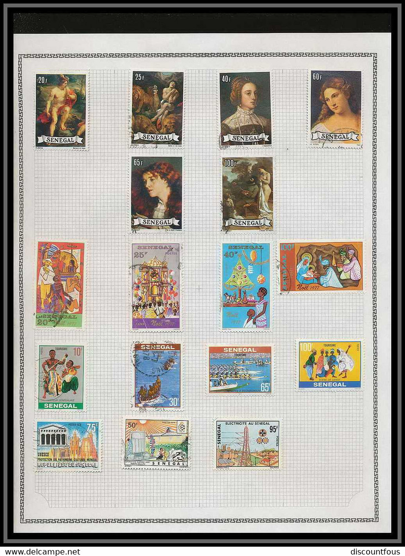 depart 1 euro 67-collection de timbres du sénégal + courriers Non dentelé ** MNH (Imperforate)- 73 scans à voir