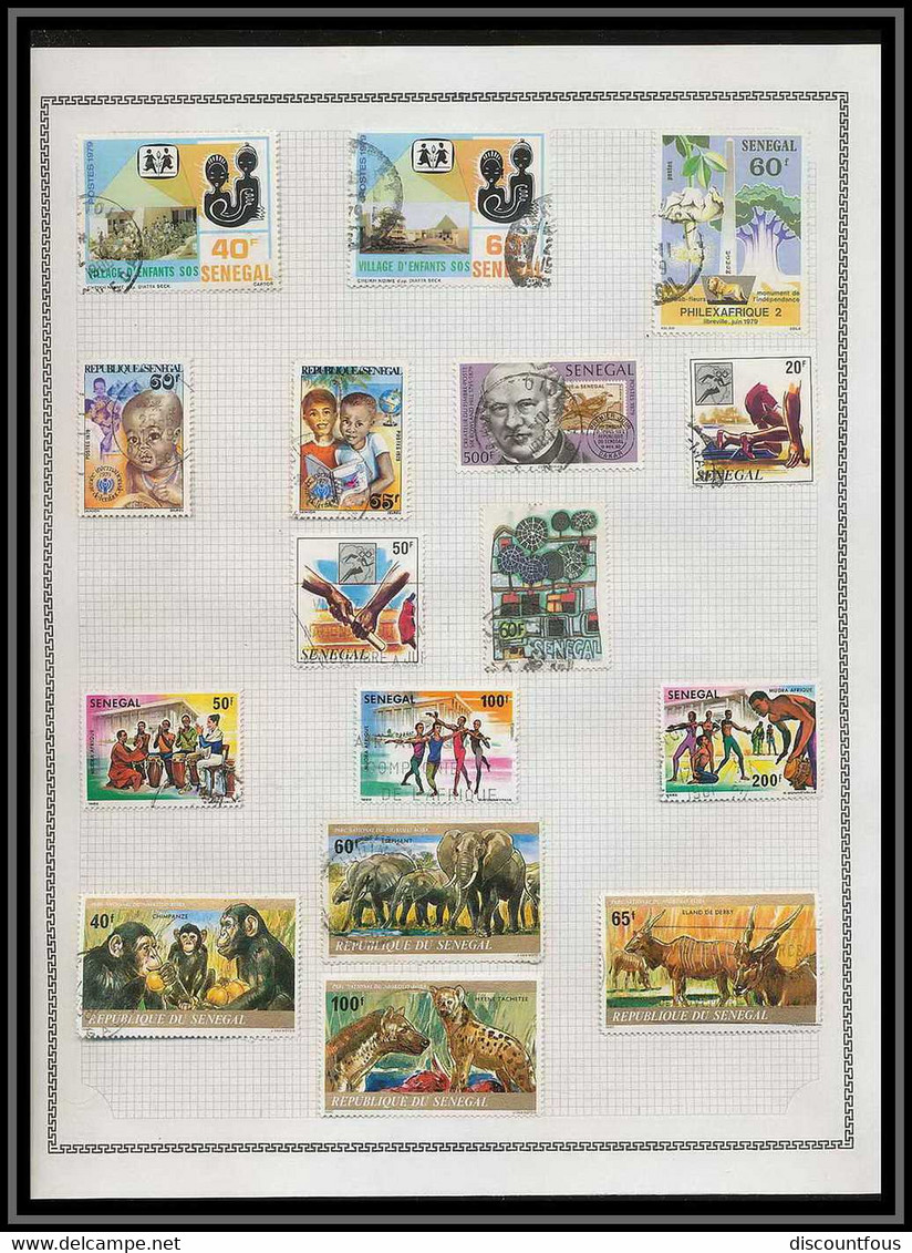 depart 1 euro 67-collection de timbres du sénégal + courriers Non dentelé ** MNH (Imperforate)- 73 scans à voir