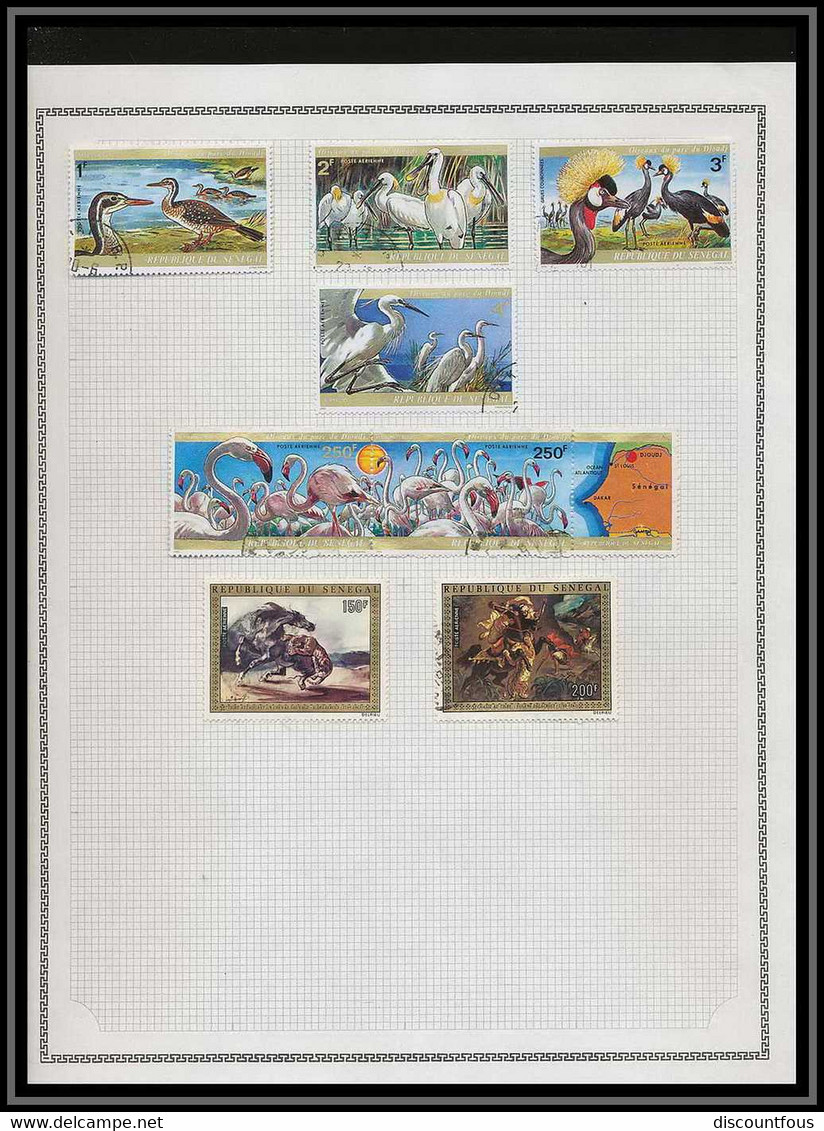 depart 1 euro 67-collection de timbres du sénégal + courriers Non dentelé ** MNH (Imperforate)- 73 scans à voir