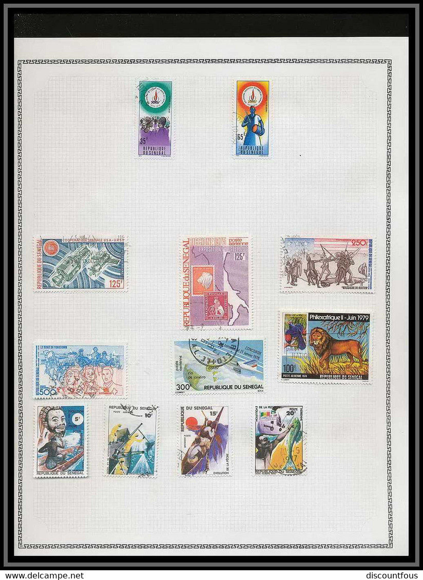 depart 1 euro 67-collection de timbres du sénégal + courriers Non dentelé ** MNH (Imperforate)- 73 scans à voir