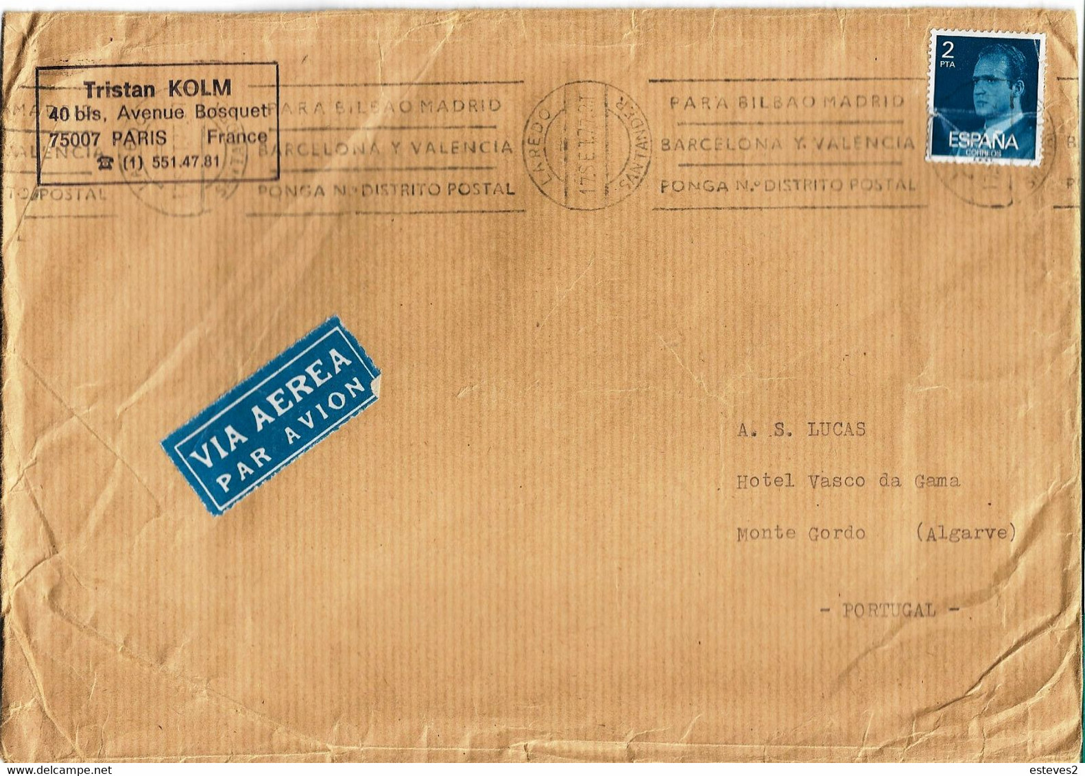 Spain , 1977 , Slogan Postmark Laredo Santander , ... PONGA Nº DISTRITO POSTAL - Other & Unclassified