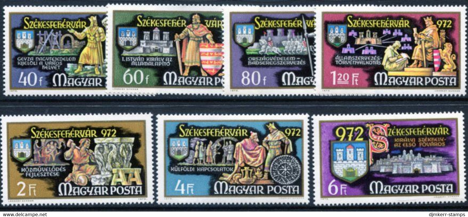 HUNGARY 1972 Millenary Of Szekesfehervar MNH / **.  Michel 2782-88 - Nuovi