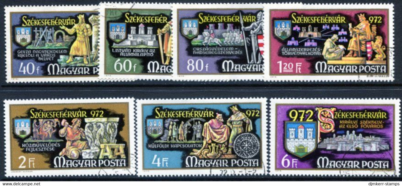 HUNGARY 1972 Millenary Of Szekesfehervar Used.  Michel 2782-88 - Used Stamps