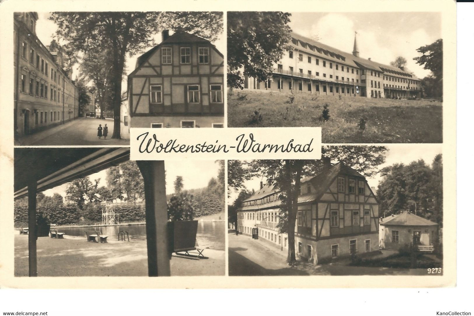 Wolkenstein, Warmbad, Gelaufen 1955 - Wolkenstein
