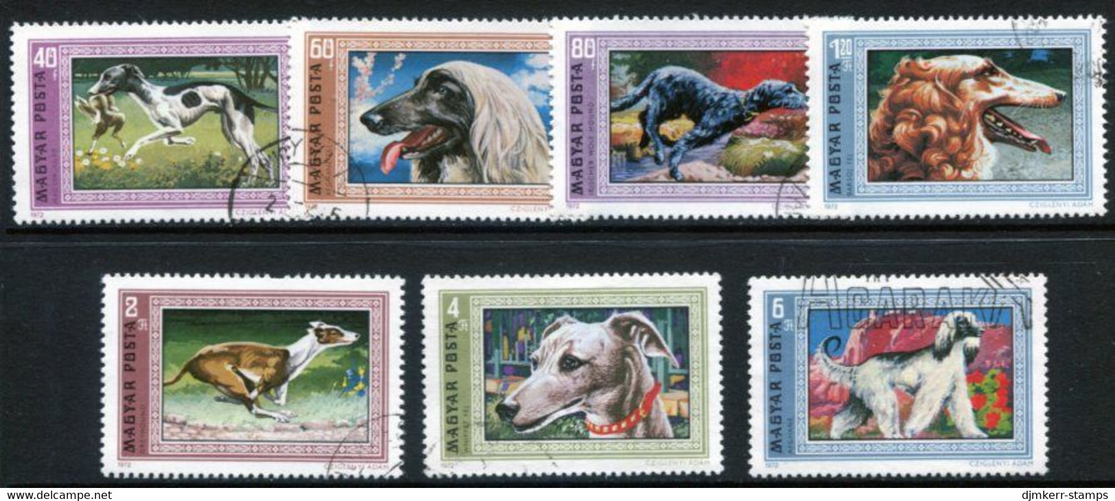 HUNGARY 1972 Greyhounds Used.  Michel 2742-48 - Oblitérés