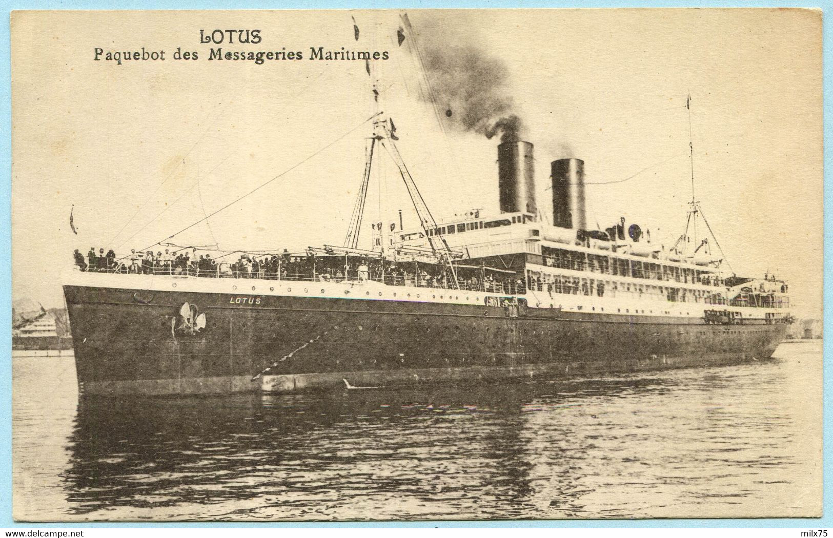 LOTUS - Paquebot De Messageries Maritimes (Circulé En 1931) - Steamers