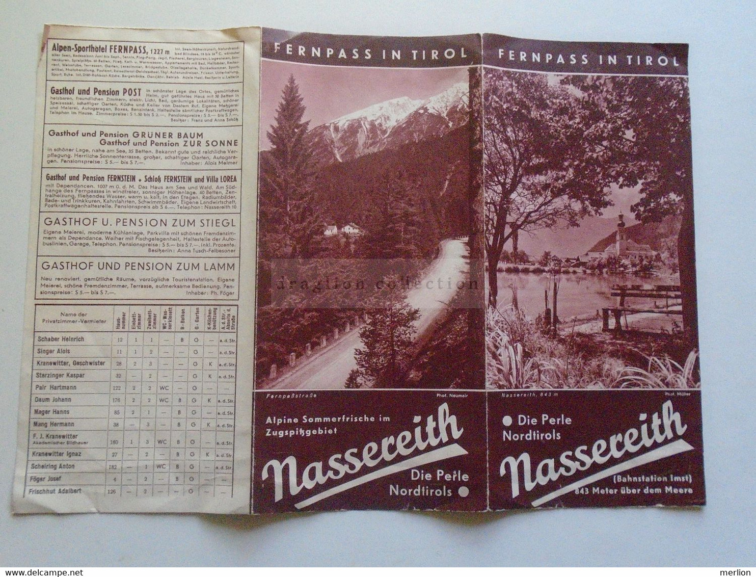 E0259  Tourism Brochure   NASSEREITH - Fernpass In TIROL  Österreich Ca 1930's - Europe