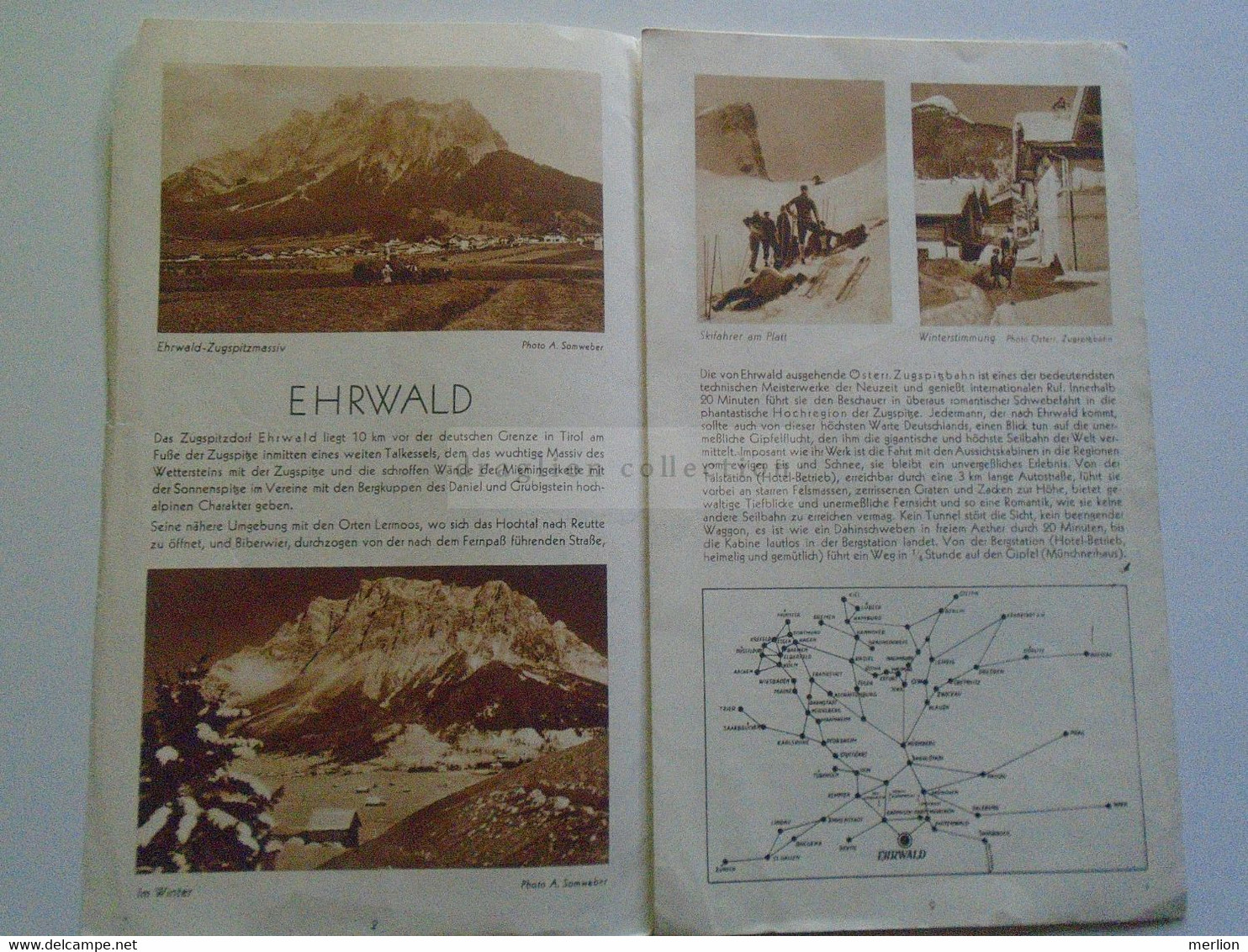 E0260  Tourism Brochure  EHRWALD  - Das Zugspitzdorf  In  TIROL  Österreich Ca 1930's  Zugspitzbahn - Europe