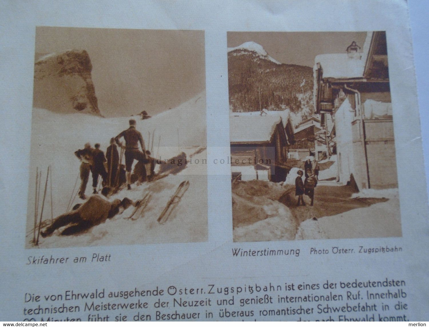 E0260  Tourism Brochure  EHRWALD  - Das Zugspitzdorf  In  TIROL  Österreich Ca 1930's  Zugspitzbahn - Europa