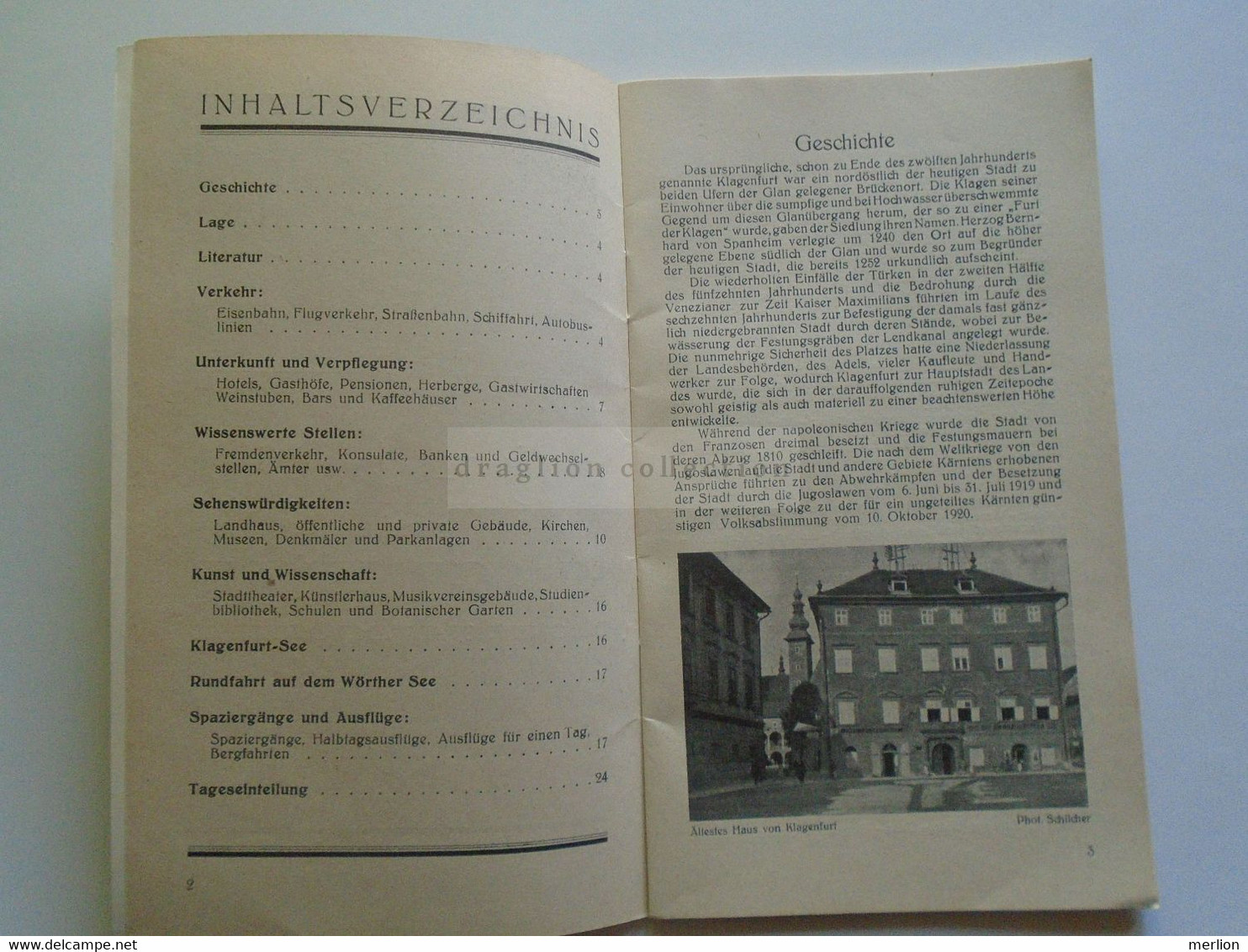 E0261  Tourism Brochure  KLAGENFURT Die Gartenstadt Am Wörthersee  -Kärnten -Österreich  Ca 1930's - Europa