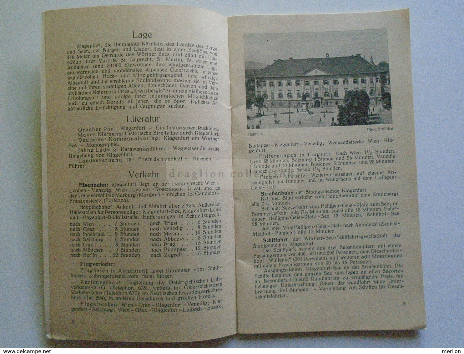 E0261  Tourism Brochure  KLAGENFURT Die Gartenstadt Am Wörthersee  -Kärnten -Österreich  Ca 1930's - Europe