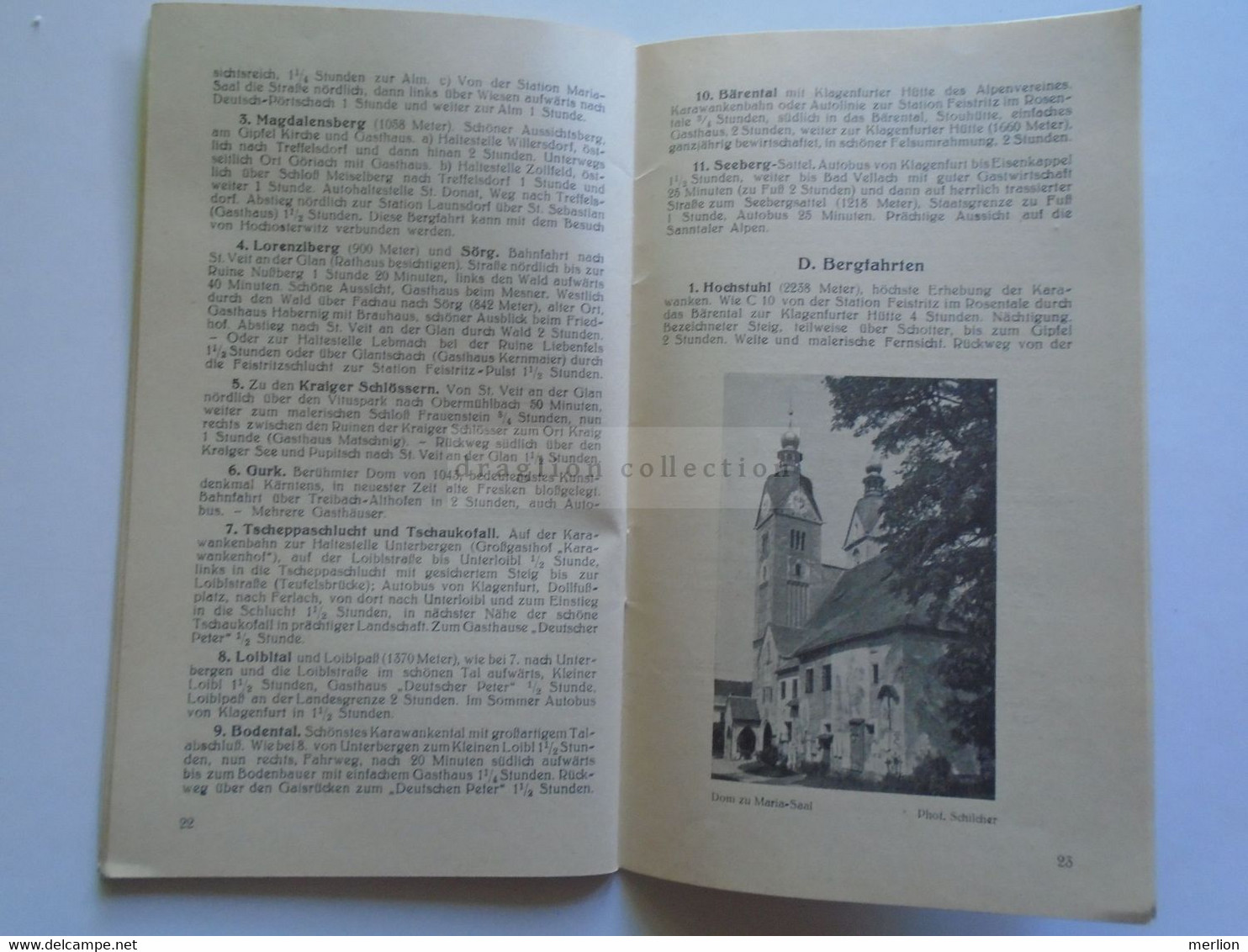 E0261  Tourism Brochure  KLAGENFURT Die Gartenstadt am Wörthersee  -Kärnten -Österreich  ca 1930's