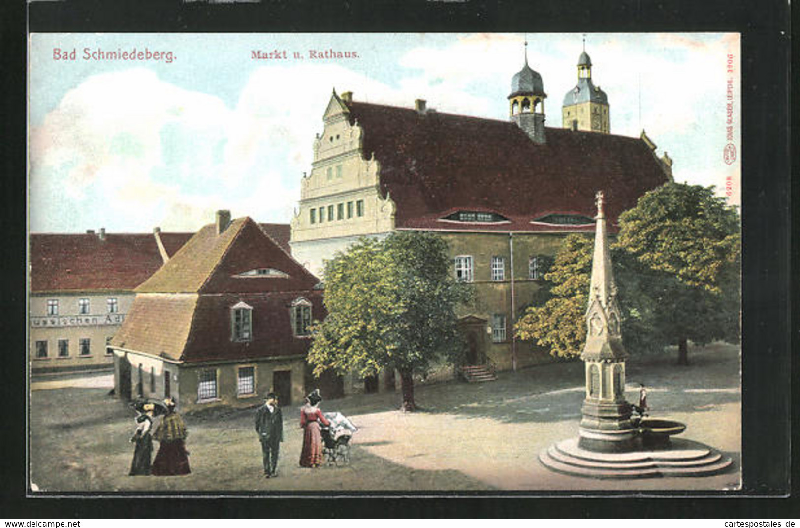 AK Bad Schmiedeberg, Markt Und Rathaus - Bad Schmiedeberg