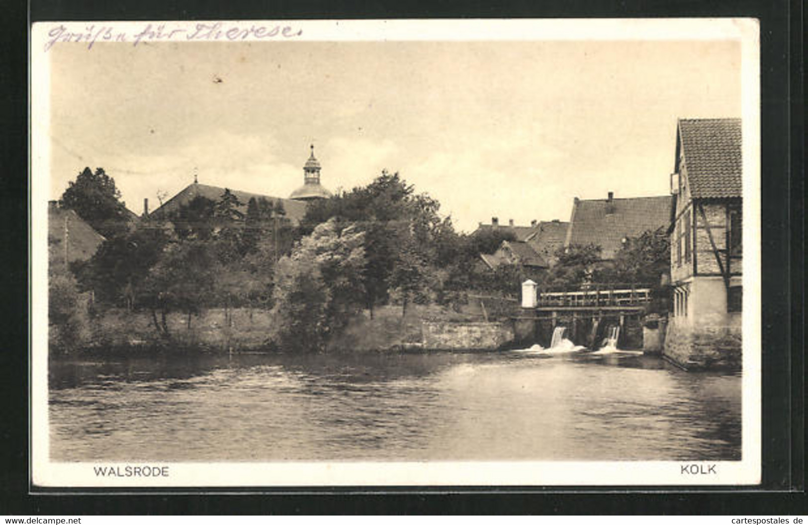 AK Walsrode, Kolkpartie, Kirche, Häuser, Brücke - Walsrode