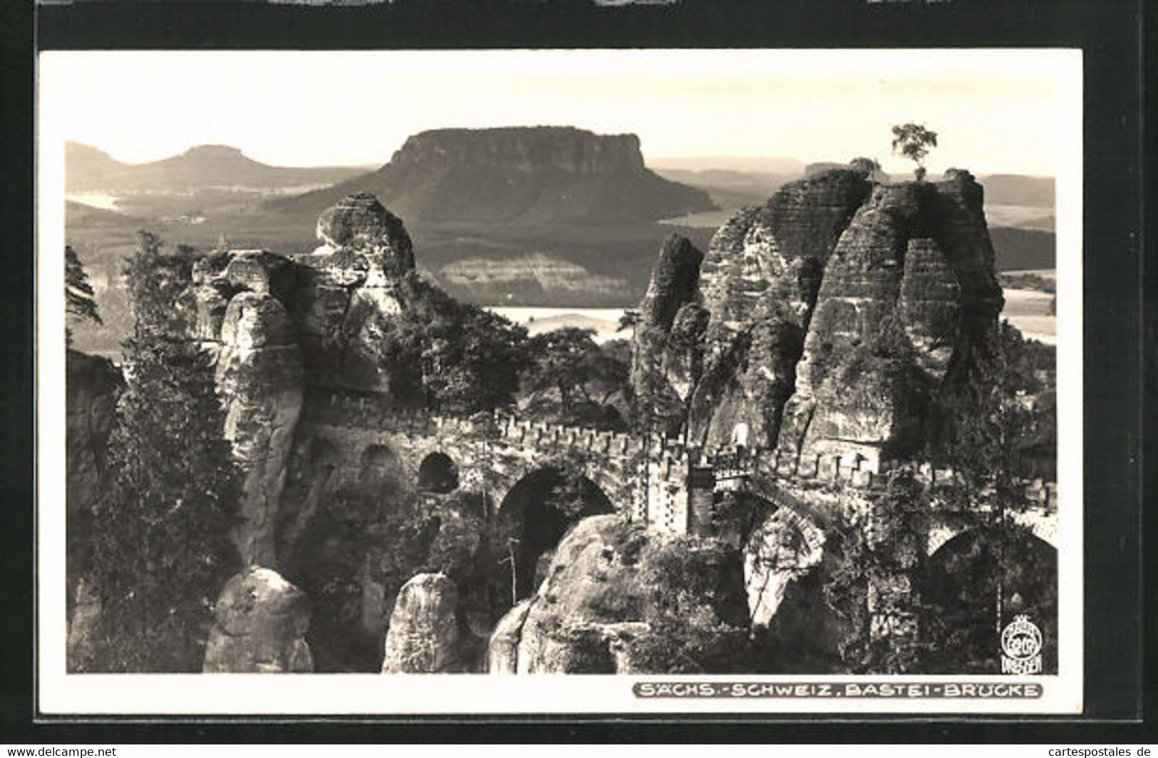 AK Bastei / Sächsische Schweiz, Bastei-Brücke - Bastei (sächs. Schweiz)