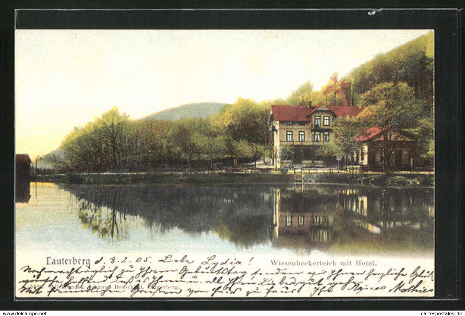 AK Lauterberg, Wiesenbeekerteich Mit Hotel - Bad Lauterberg