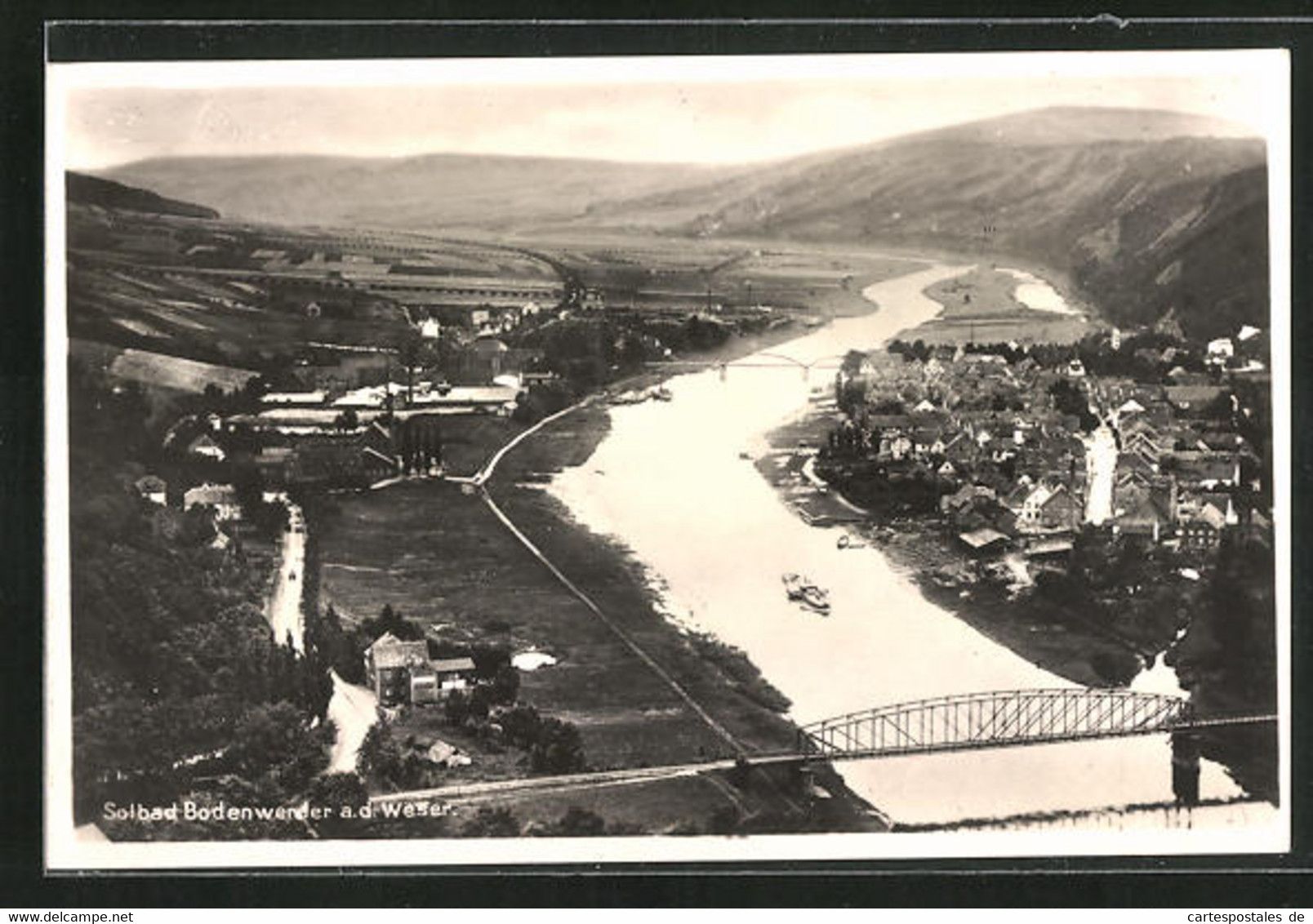 AK Bodenwerder A. D. Weser, Teilansicht Mit Brücke - Bodenwerder