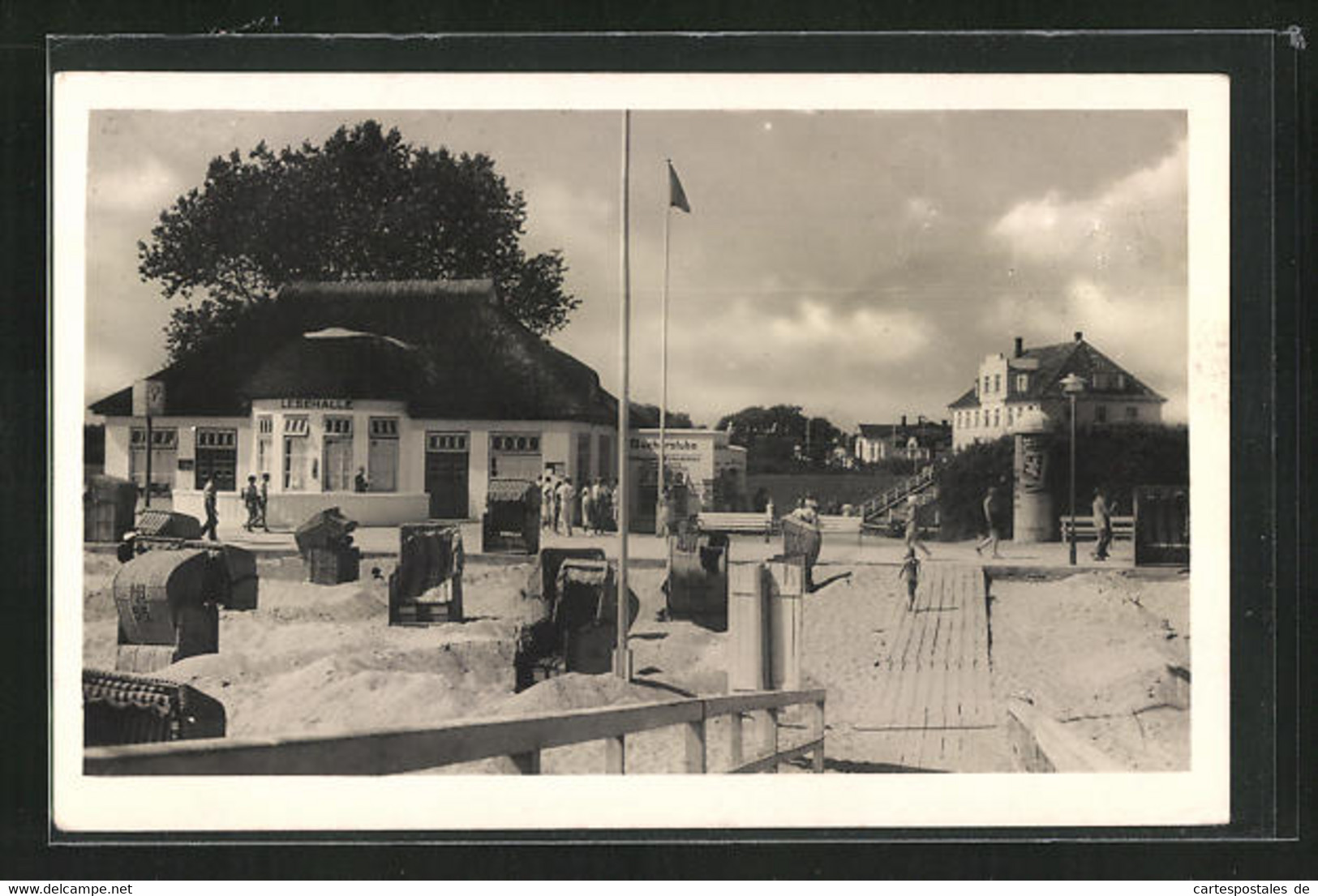 AK Dahme, Blick Vom Strand Auf Die Lesehalle - Dahme