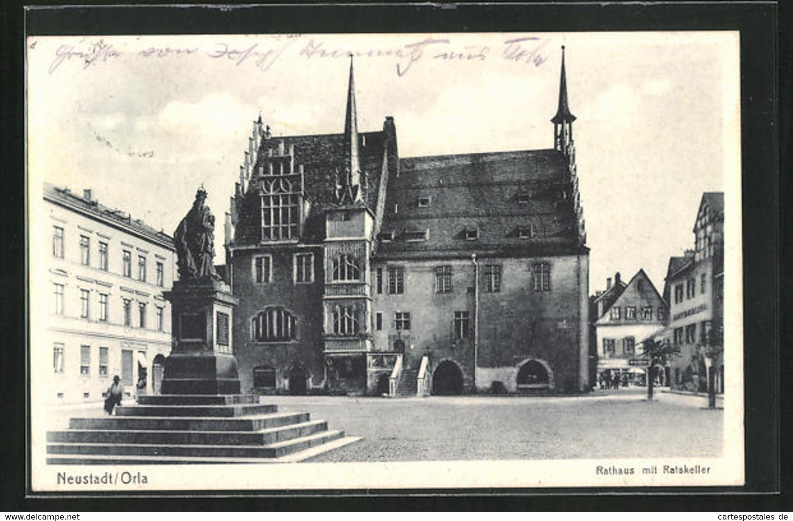 AK Neustadt /Orla, Rathaus Mit Ratskeller - Neustadt / Orla