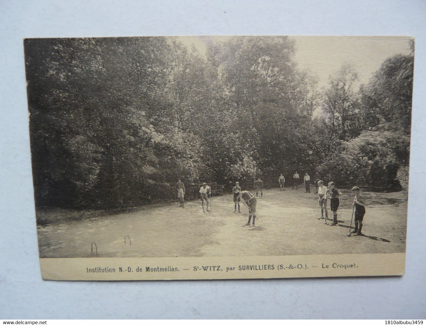 CPA 95 VAL D'OISE - ST WITZ Par SURVILLIERS : Institution N.-D. De Montmélian - Scène Animée - Le Croquet. - Saint-Witz