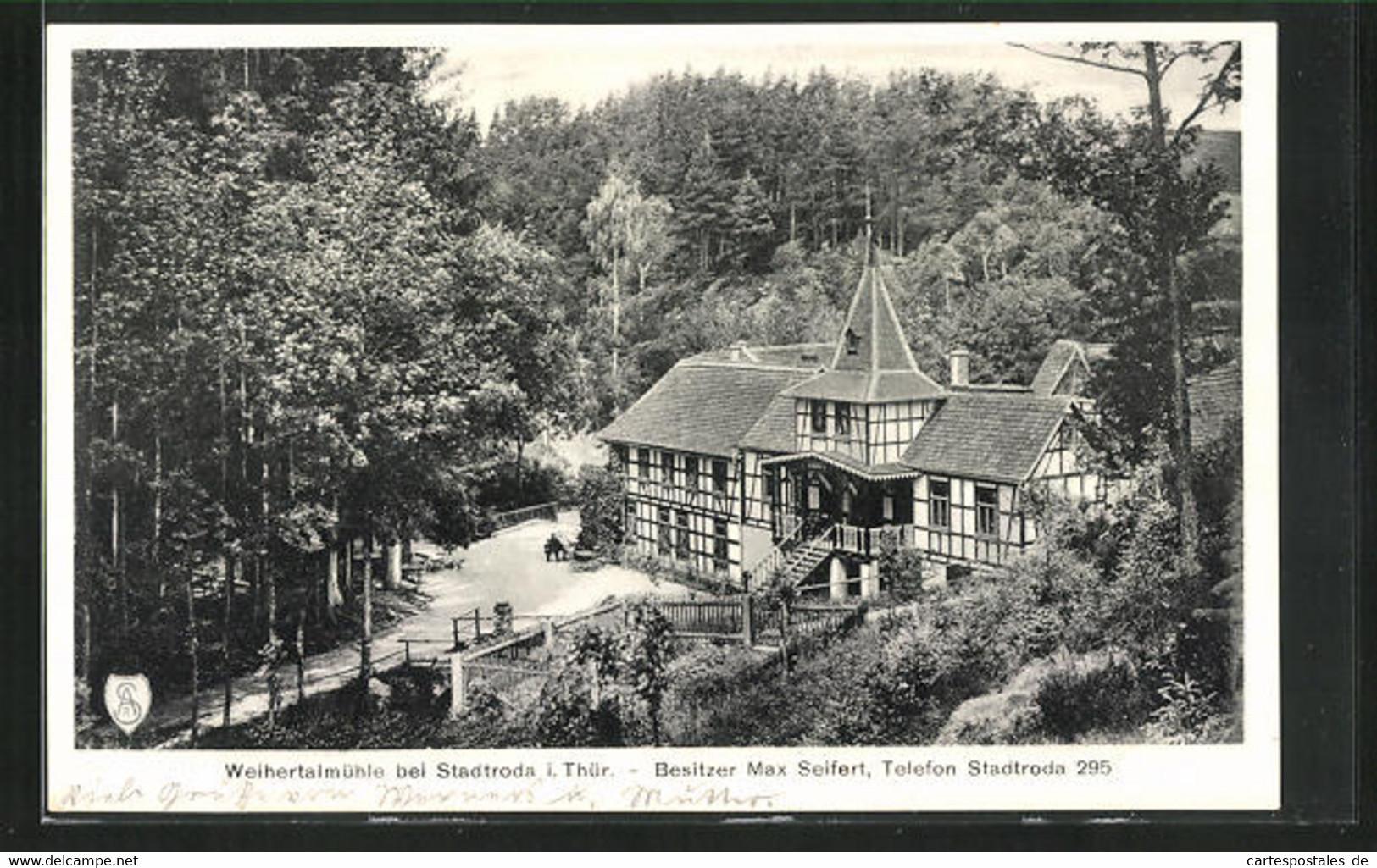 AK Stadtroda I. Thür., Gasthaus Weihertalmühle, Besitzer Max Seifert - Stadtroda