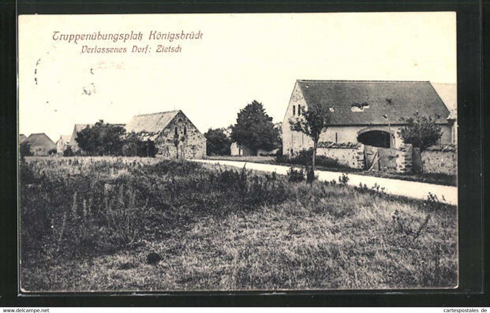 AK Königsbrück, Truppenübungsplatz, Verlassenes Dorf Zietsch - Zietsch