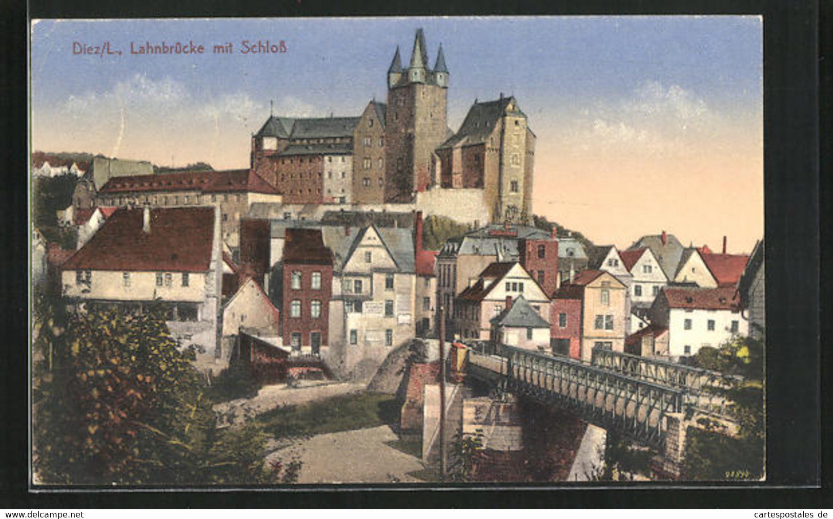 AK Diez /L., Lahnbrücke Mit Schloss - Diez