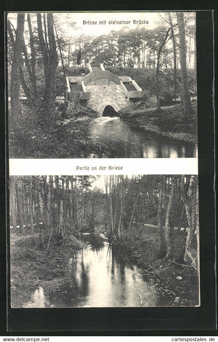 AK Summt, Partie An Der Briese, Steinerne Brücke - Brueck