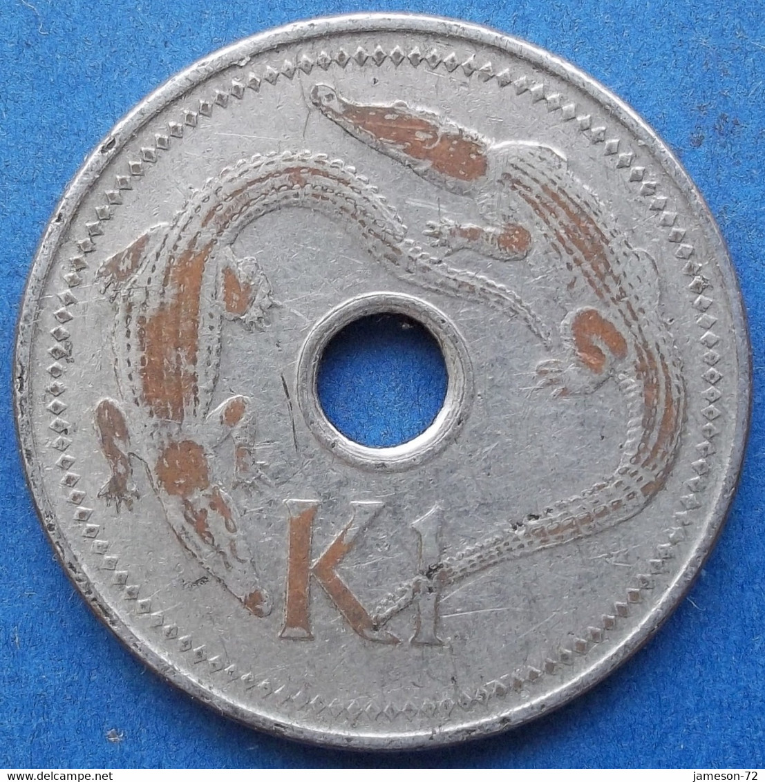 PAPUA NEW GUINEA - 1 Kina 2002 "salt Water Crocodiles" KM# 6a - Edelweiss Coins - Papouasie-Nouvelle-Guinée