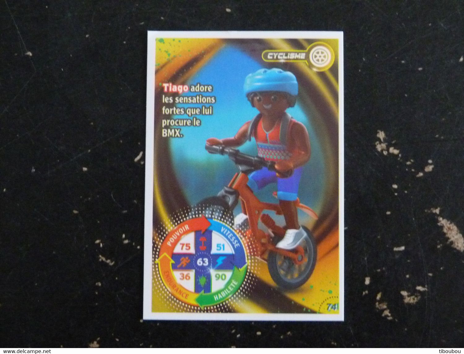 CARTE CARREFOUR PLAYMOBIL N° 74 - CYCLISME - Andere & Zonder Classificatie