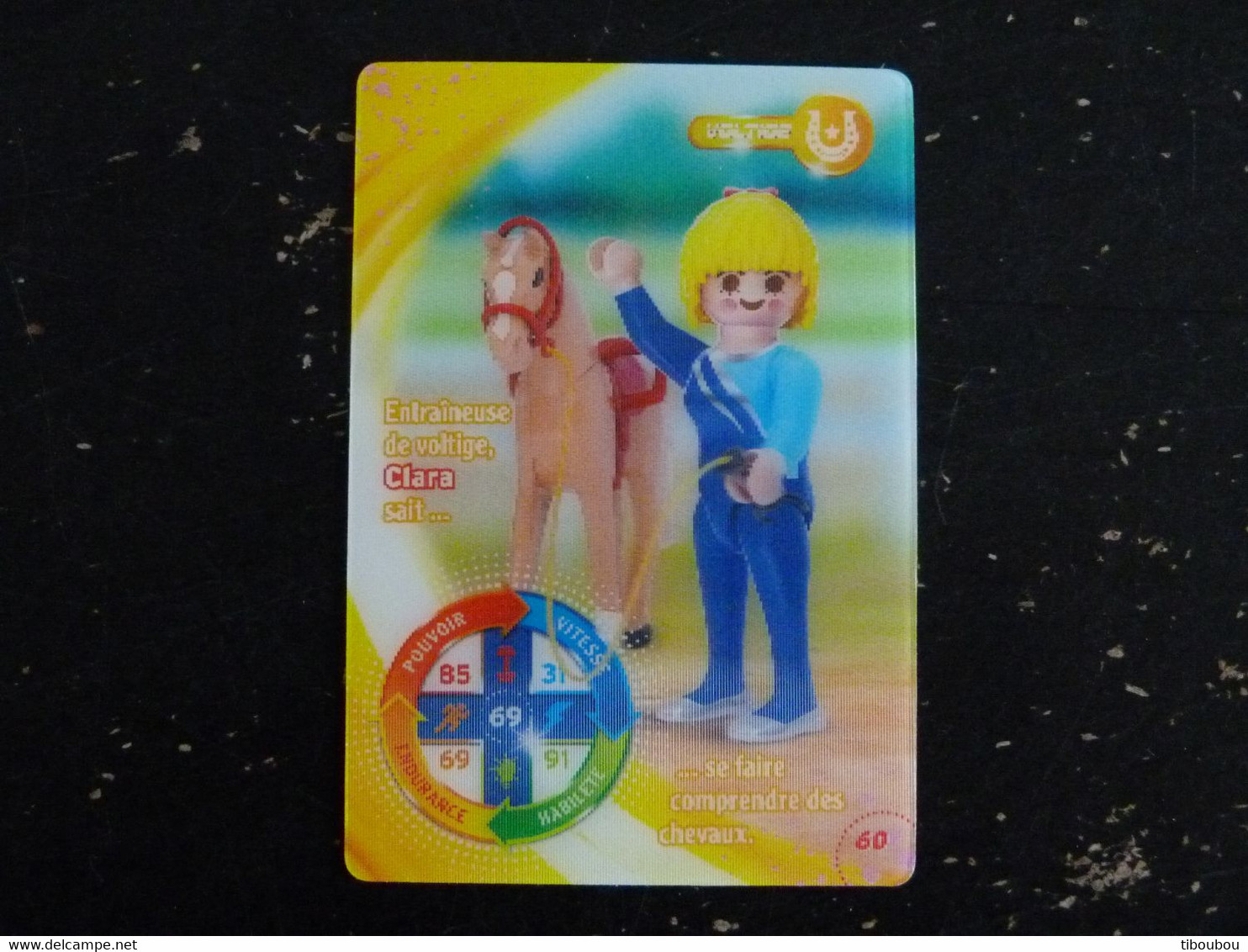 CARTE CARREFOUR PLAYMOBIL N° 60 - COURSE CHEVAL - Andere & Zonder Classificatie