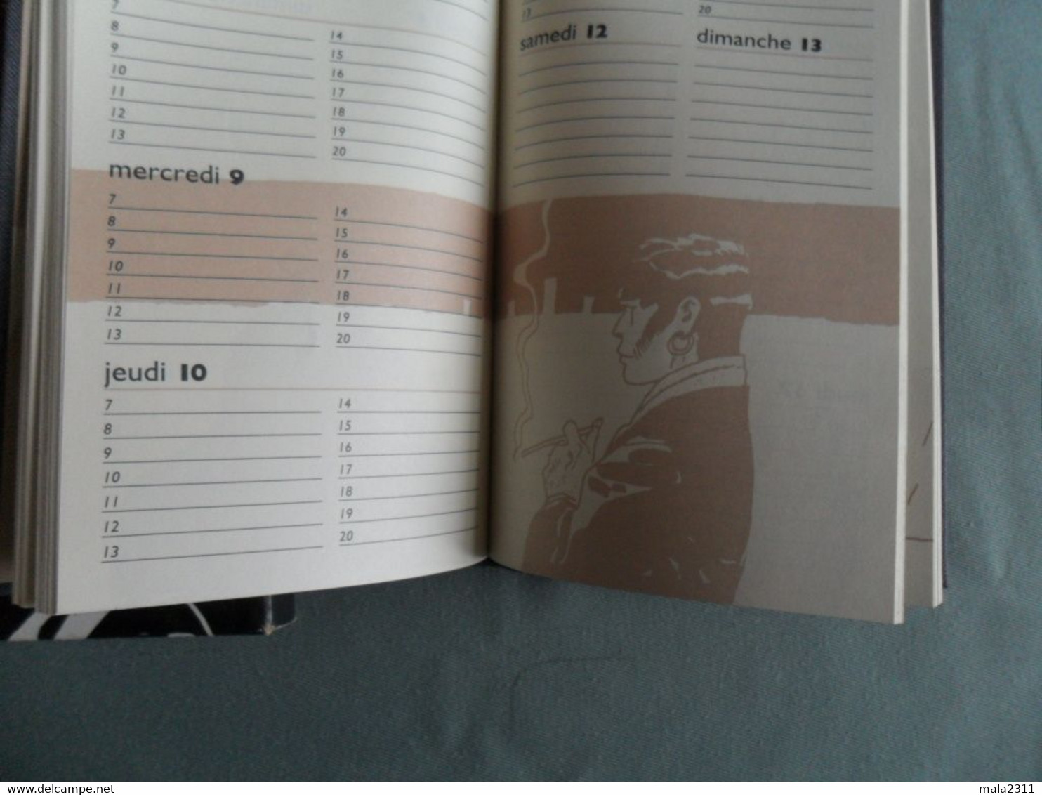 CORTO MALTESE - HUGO PRATT  /  Agenda 1992 Couverture Cartonnée / Dimension 9,5X16,5 Cm. / CASTERMAN - Agenda & Kalender
