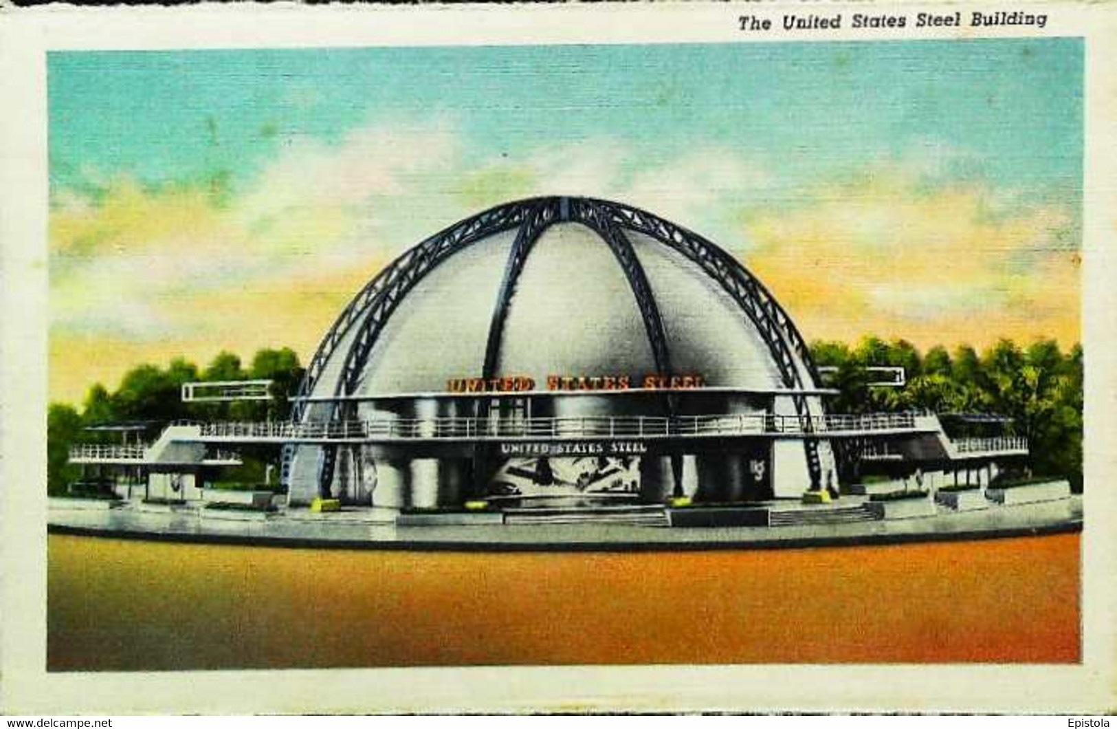 ►  STEEL BUILDING Carte De 1939 (recto Verso)  De Dépliant Américain De L'Exposition "New York World's Fair" - Expositions