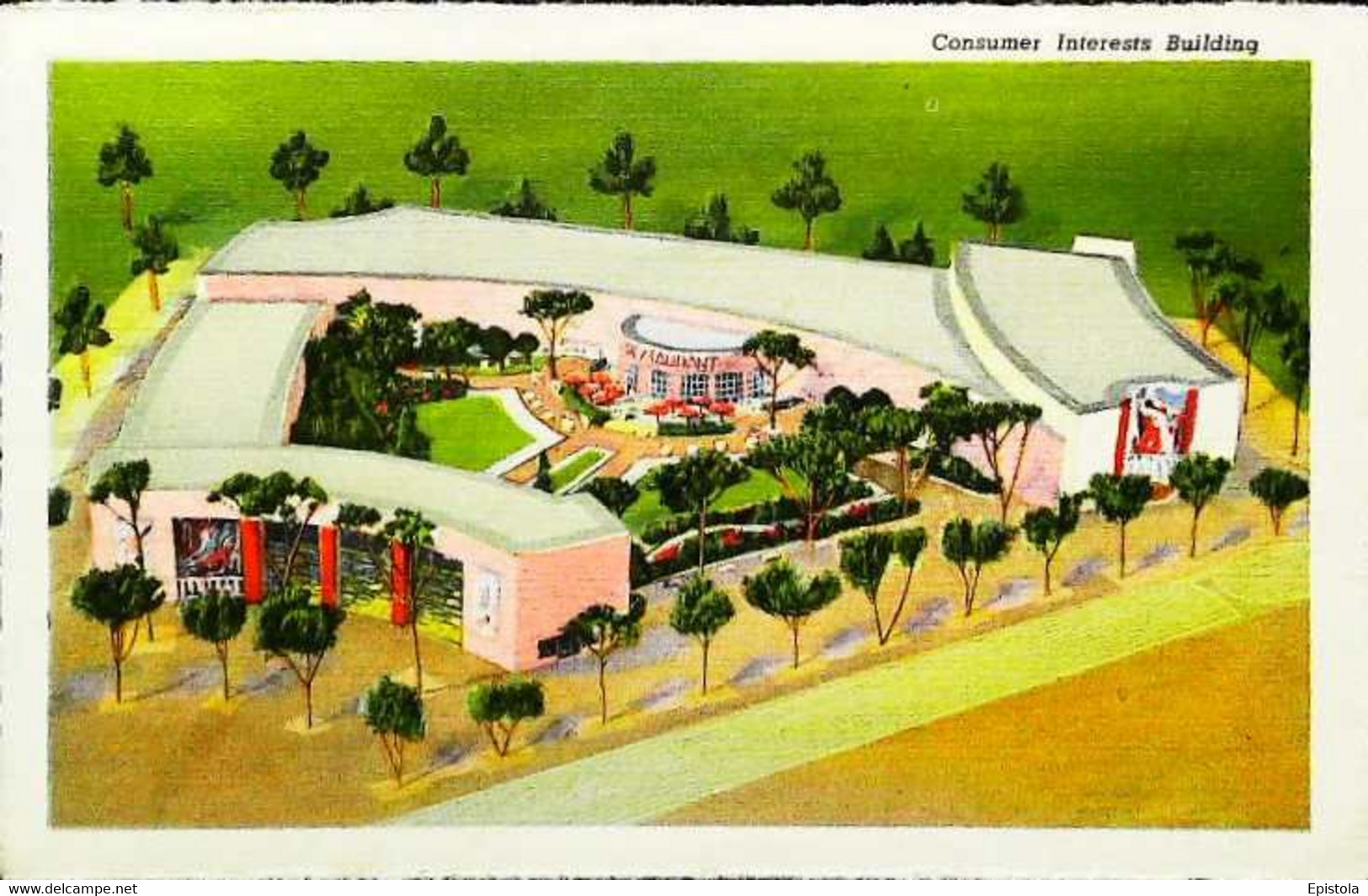 ►  COSMETIC BUILDING Carte De 1939 (recto Verso)  De Dépliant Américain De L'Exposition "New York World's Fair" - Exhibitions